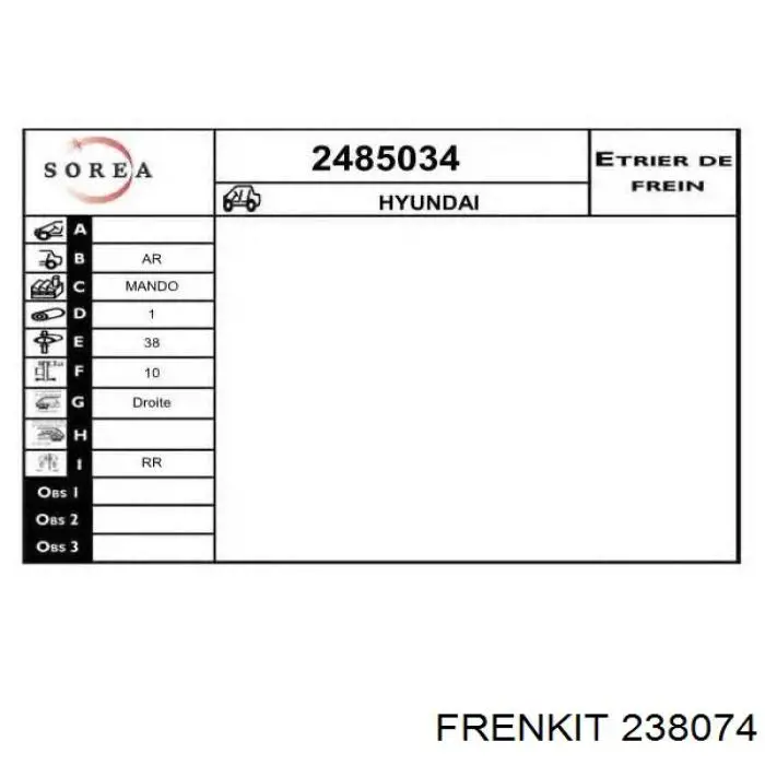 Kit de reparação de suporte do freio traseiro Frenkit 238074 preço, a partir de 10,09 USD