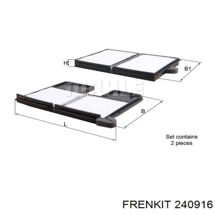 Ремкомплект тормозной системы Frenkit 240916 цена, от 23.88 USD