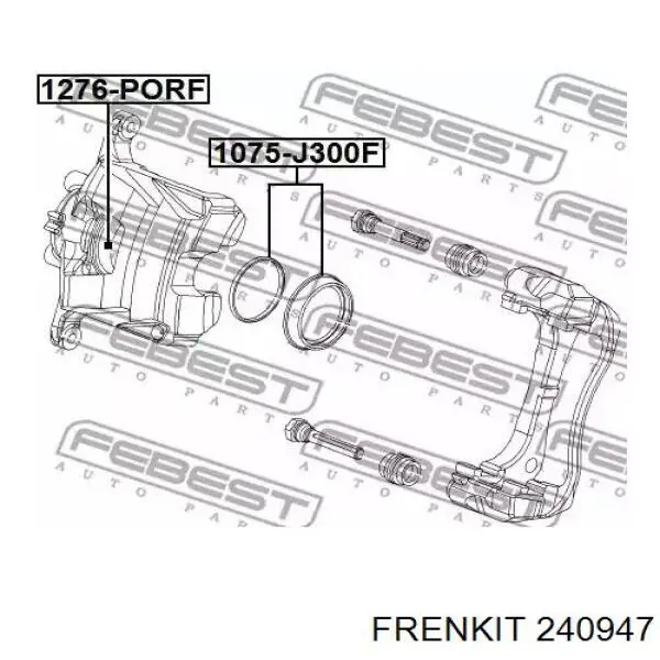 Kit de reparação de suporte do freio traseiro para Chevrolet Orlando (J309)
