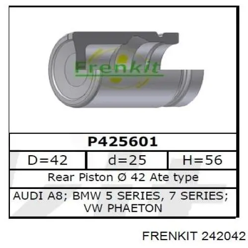 242042 Frenkit ремкомплект суппорта тормозного переднего