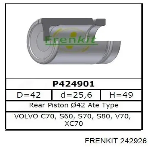 Ремкомплект суппортов Frenkit 242926 цена, от 17.08 USD