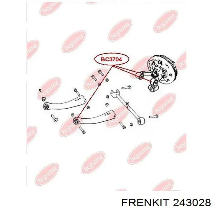 Купить 243028 Frenkit Ремкомплект суппорта тормозного, заднего