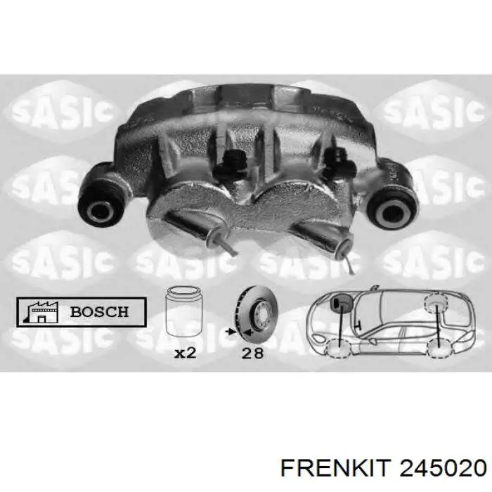 245020 Frenkit ремкомплект суппорта тормозного переднего