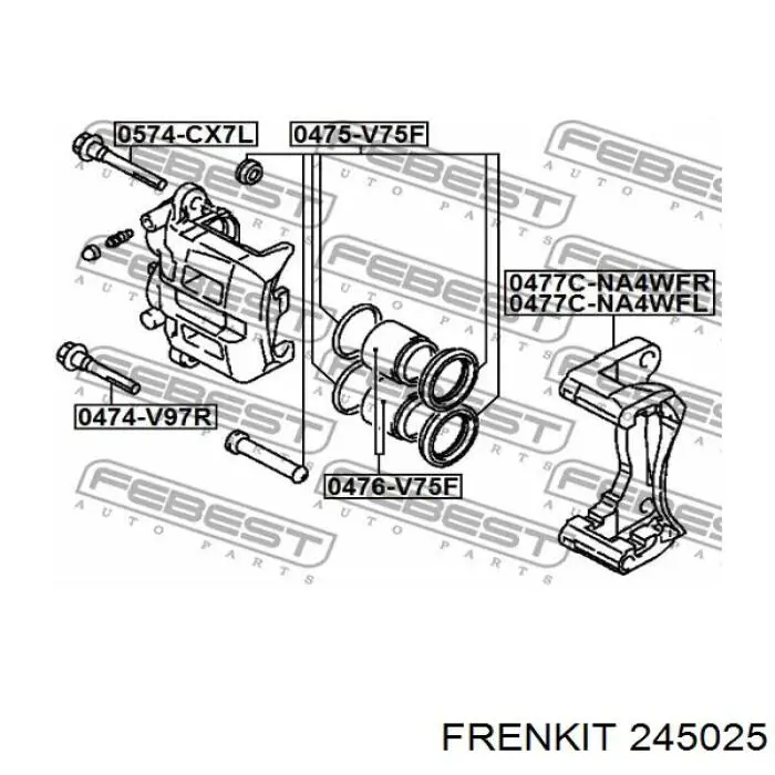 245025 Frenkit ремкомплект суппорта тормозного переднего