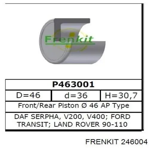 246004 Frenkit ремкомплект суппорта тормозного заднего