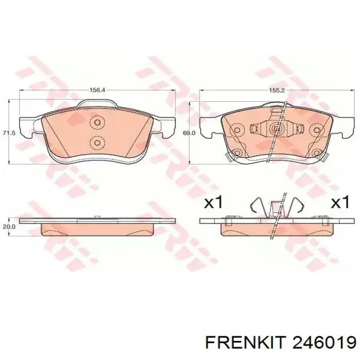 Ремкомплект переднего суппорта 246019 Frenkit