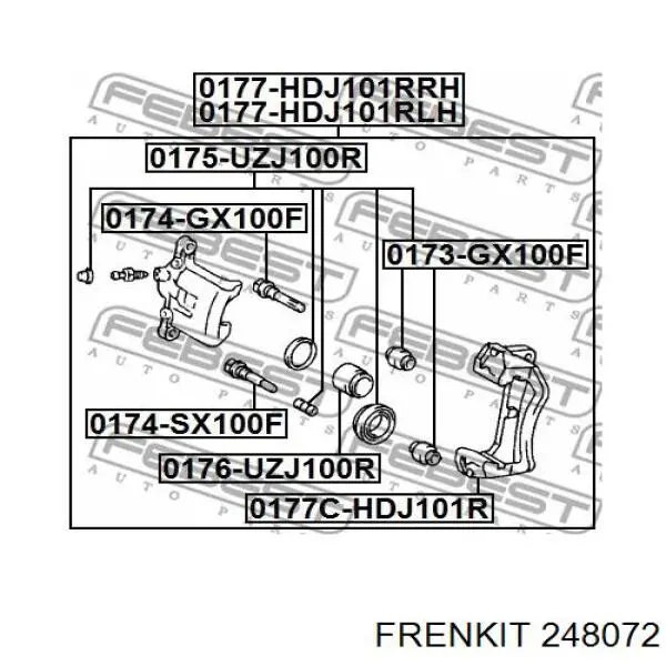 Ремкомплект суппорта 248072 Frenkit