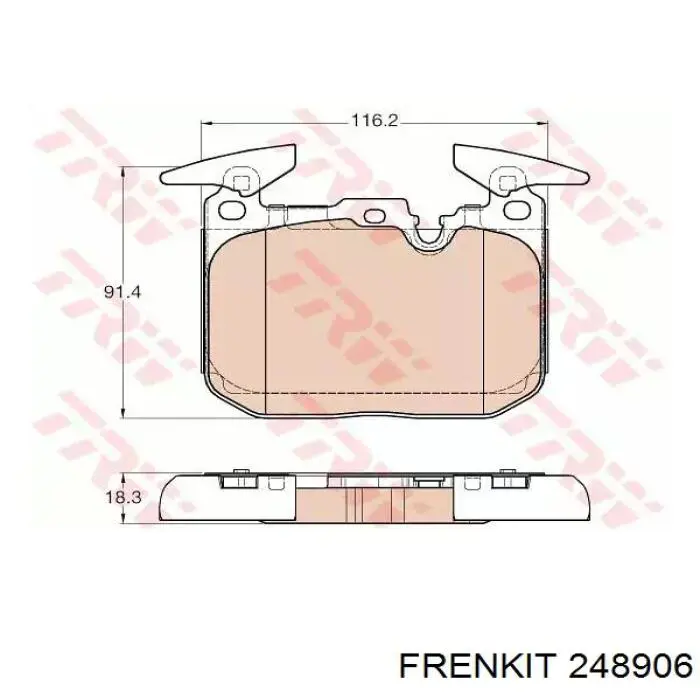 248906 Frenkit ремкомплект суппорта тормозного переднего