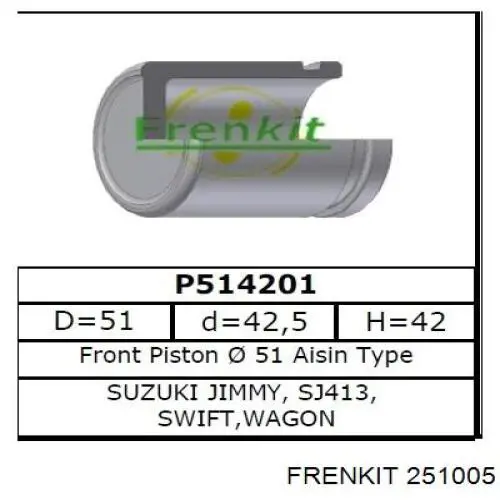 Ремкомплект тормозной системы Frenkit 251005 цена, от 6.88 USD