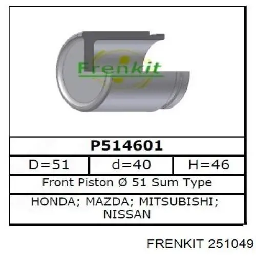 251049 Frenkit kit de reparação de suporte do freio dianteiro