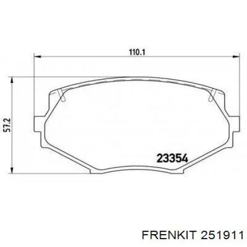 251911 Frenkit Ремкомплект суппорта тормозного, переднего