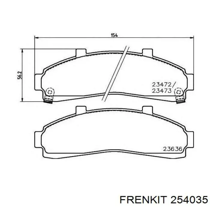 Ремкомплект переднего суппорта 254035 Frenkit