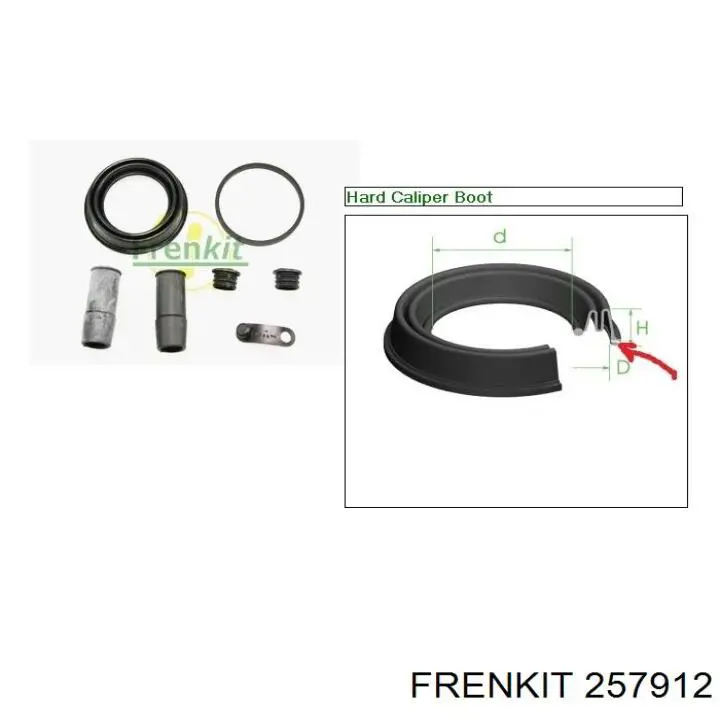 257912 Frenkit Ремкомплект суппорта тормозного, переднего