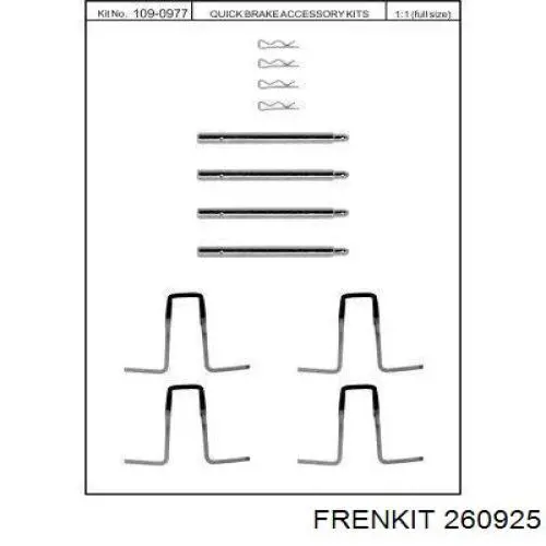 Ремкомплект тормозной системы Frenkit 260925 цена, от 29.43 USD