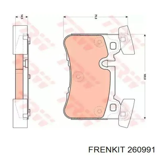 Ремкомплект переднего суппорта 260991 Frenkit