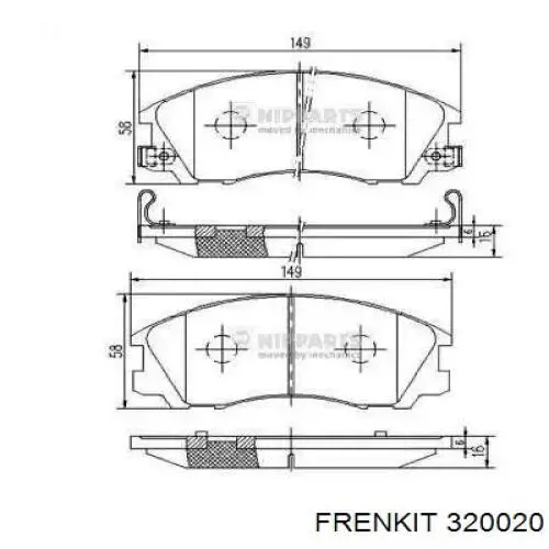 Купить 320020 Frenkit Ремкомплект тормозного цилиндра заднего