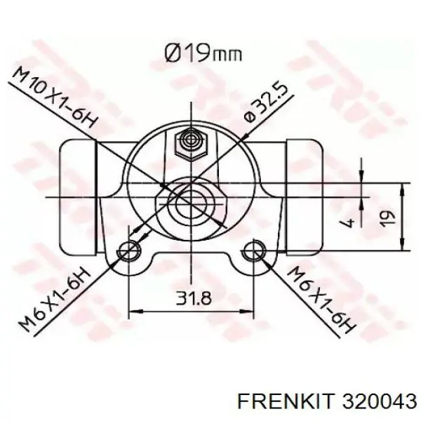 Ремкомплект тормозного цилиндра заднего 01433SE0010 Honda