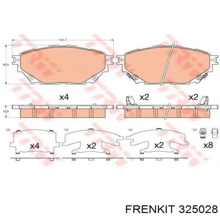 Ремкомплект тормозного цилиндра заднего 325028 Frenkit