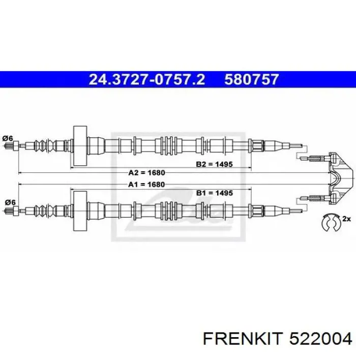 Ремкомплект рабочего цилиндра сцепления Frenkit 522004 цена, от 4.40 USD