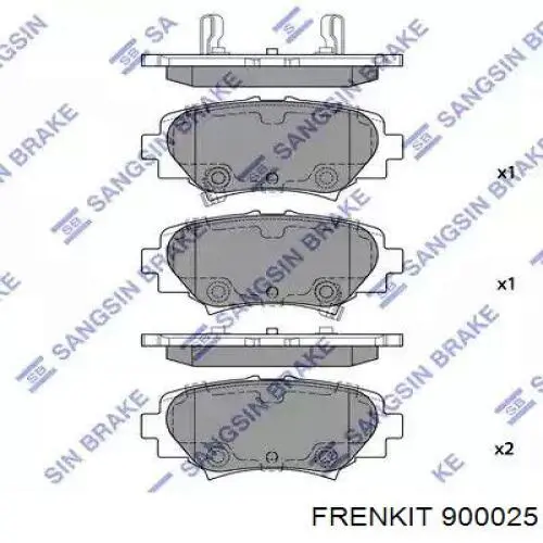 Купить 900025 Frenkit Комплект пружинок крепления дисковых колодок задних