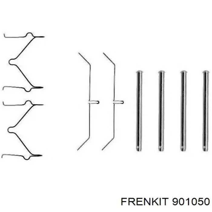 Комплект пружинок крепления дисковых колодок, передних Frenkit 901050 цена, от 2.23 USD
