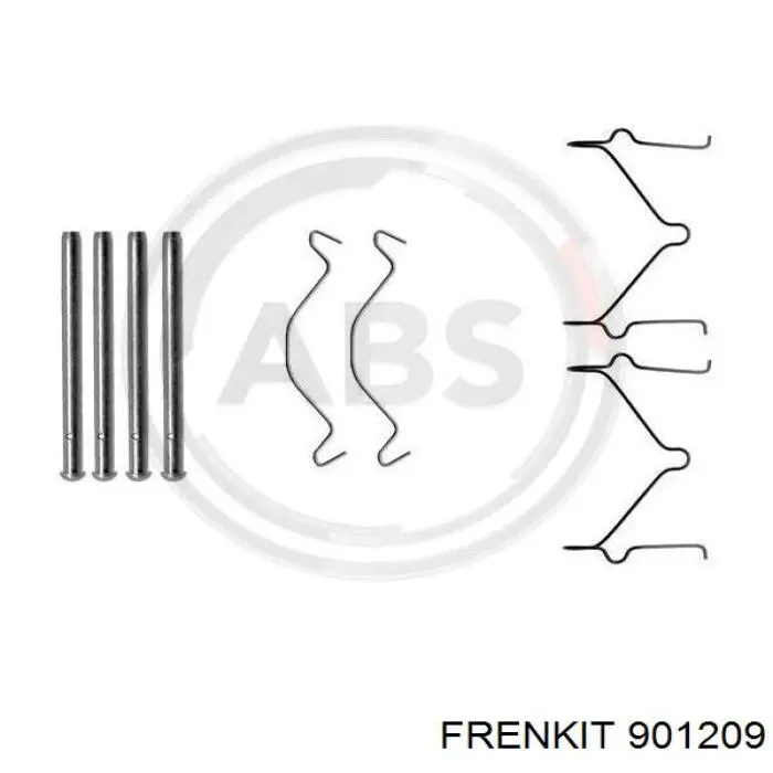 Комплект пружинок крепления дисковых колодок передних 901209 Frenkit