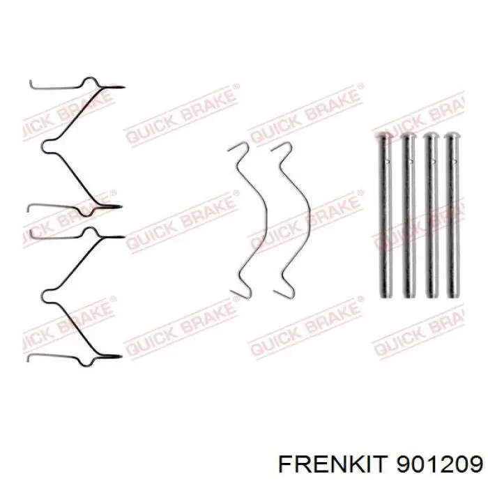 Комплект пружинок крепления дисковых колодок, передних Frenkit 901209 цена, от 4.96 USD