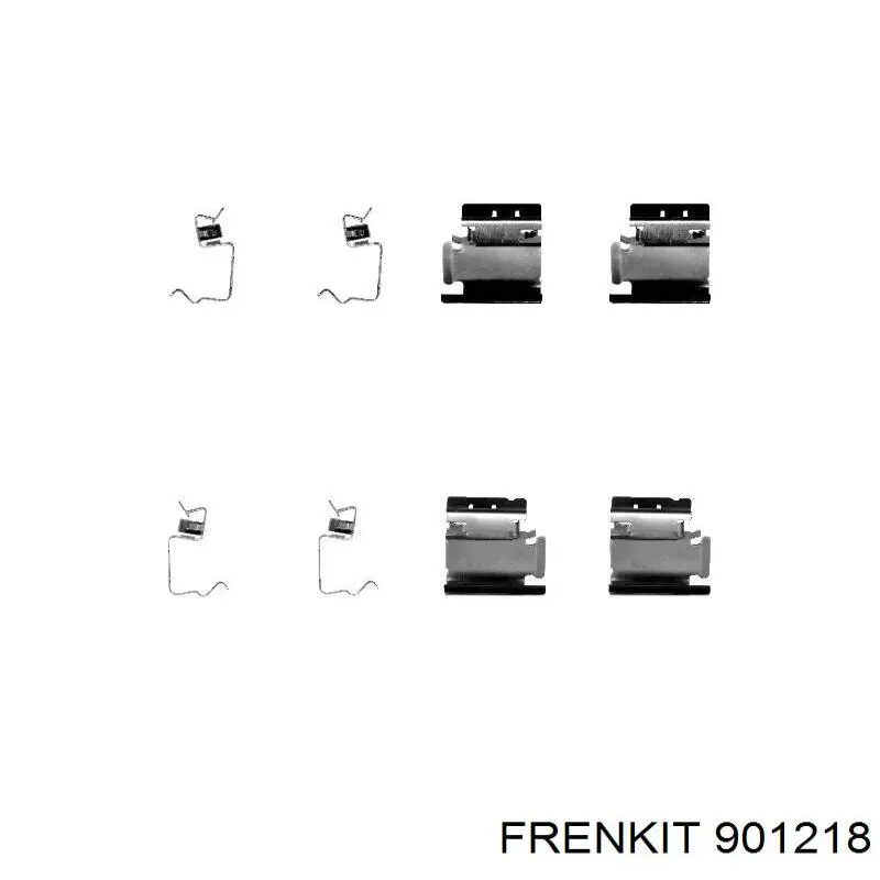 Комплект пружинок крепления дисковых колодок, передних Frenkit 901218 цена, от 4.76 USD
