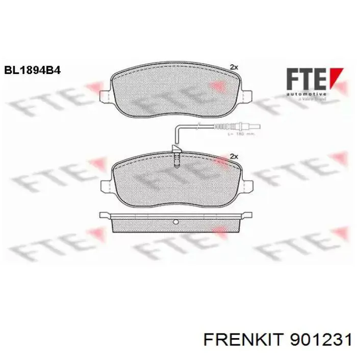 Купить 901231 Frenkit Комплект пружинок крепления дисковых колодок задних