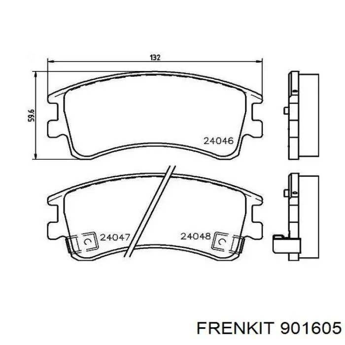 Комплект пружинок крепления дисковых колодок, передних Frenkit 901605 цена, от 5.62 USD