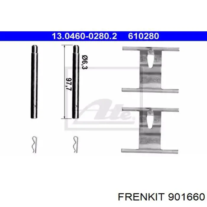 901660 Frenkit kit de reparação dos freios traseiros
