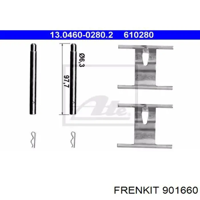 Ремкомплект тормозов задних 901660 Frenkit