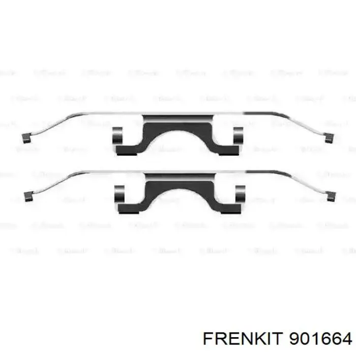 Комплект пружинок крепления дисковых колодок передних 901664 Frenkit