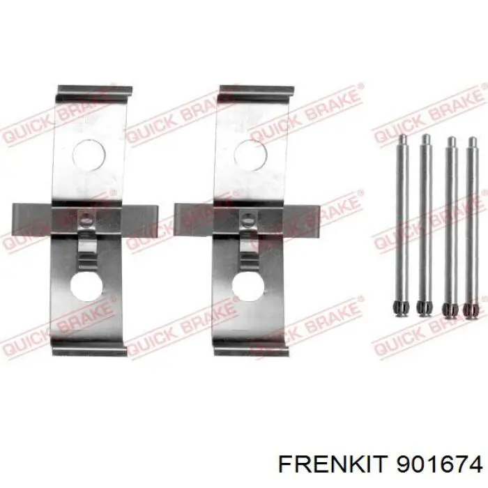 901674 Frenkit Комплект пружинок крепления дисковых передних колодок