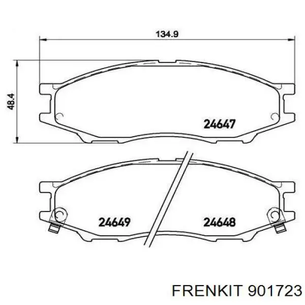 Комплект пружинок крепления дисковых колодок, передних Frenkit 901723 цена, от 6.19 USD