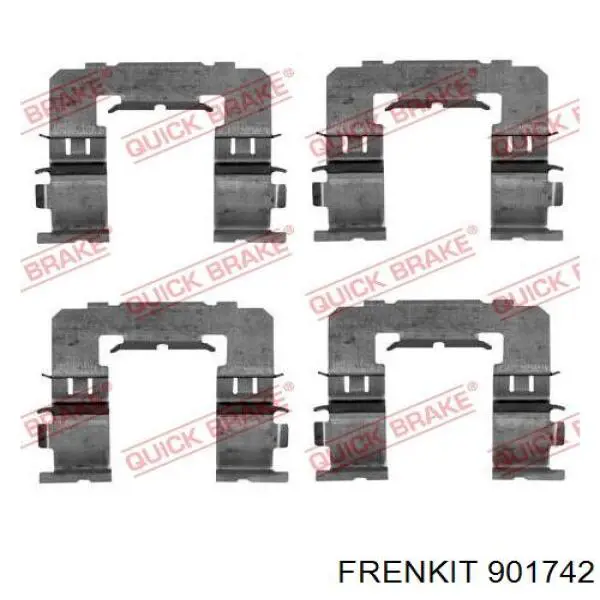 901742 Frenkit комплект пружинок крепления дисковых колодок передних