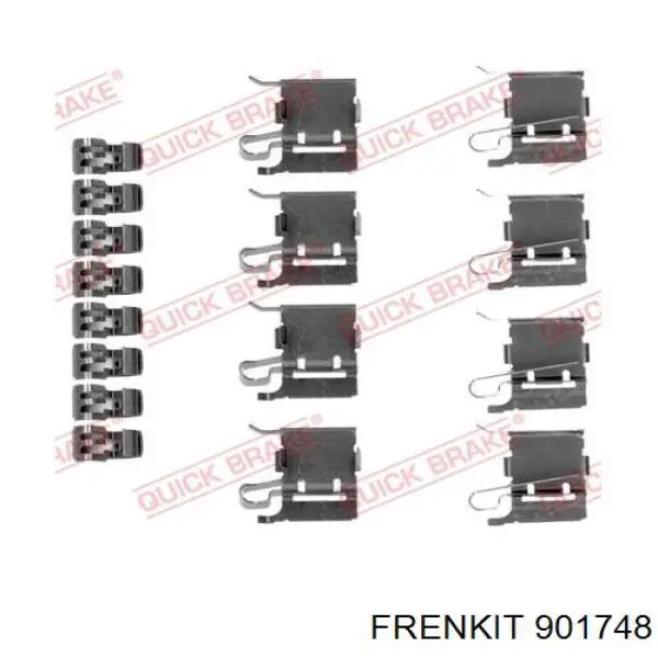 901748 Frenkit kit de molas de fixação de sapatas de disco dianteiras