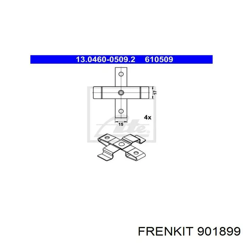 Пружинная защелка суппорта Frenkit 901899 цена, от 8.65 USD
