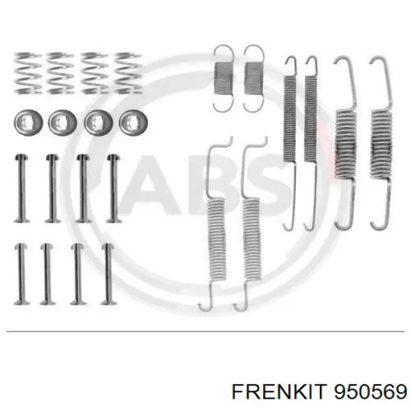 950569 Frenkit монтажный комплект задних барабанных колодок