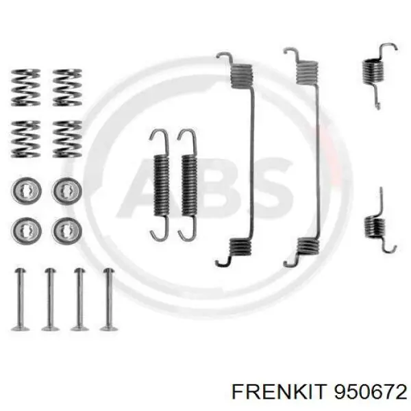 950672 Frenkit Комплект монтажный задних барабанных колодок