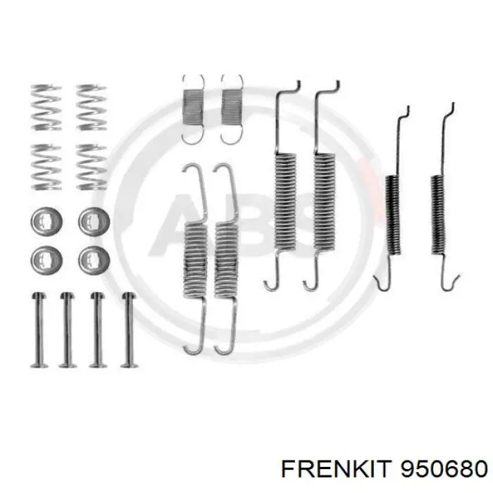950680 Frenkit монтажный комплект задних барабанных колодок