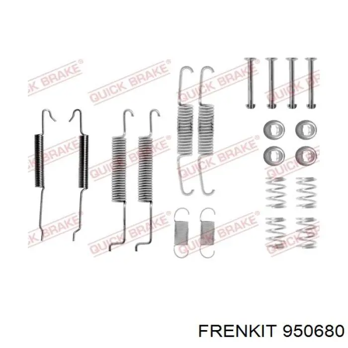 Kit de montaje, zapatas de freno traseras 950680 Frenkit