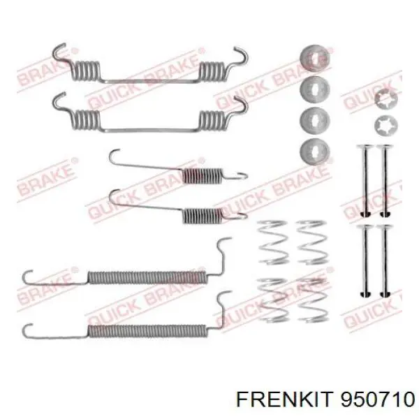 950710 Frenkit kit de montagem das sapatas traseiras de tambor