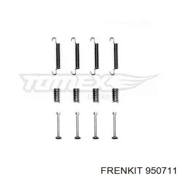 Установочный комплект задних барабанных колодок Frenkit 950711 цена, от 4.67 USD