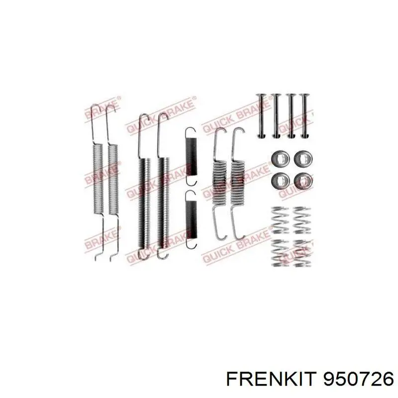 Купить 950726 Frenkit Монтажный комплект задних барабанных колодок