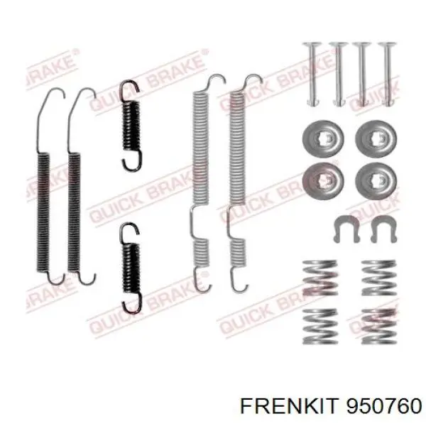 Kit de montaje, zapatas de freno traseras 950760 Frenkit