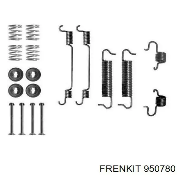 950780 Frenkit kit de montagem das sapatas traseiras de tambor