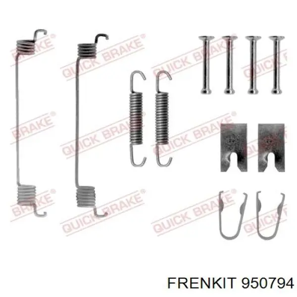 Установочный комплект задних барабанных колодок Frenkit 950794 цена, от 7.49 USD