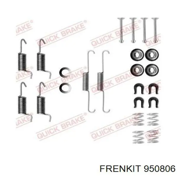 Ремкомплект тормозов задних Frenkit 950806 цена, от 4.86 USD