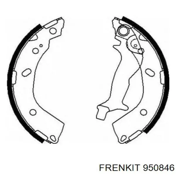 Ремкомплект тормозных колодок Frenkit 950846 цена, от 9.19 USD